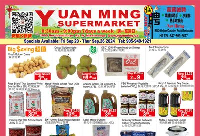 Yuan Ming Supermarket Flyer September 20 to 26