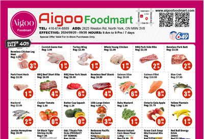 Aigoo Foodmart Flyer September 20 to 26