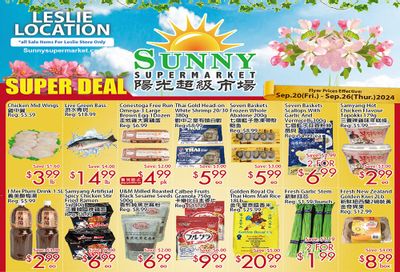 Sunny Supermarket (Leslie) Flyer September 20 to 26