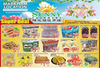 Sunny Foodmart (Markham) Flyer September 20 to 26