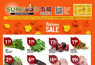 Sunfood Supermarket Flyer September 20 to 26