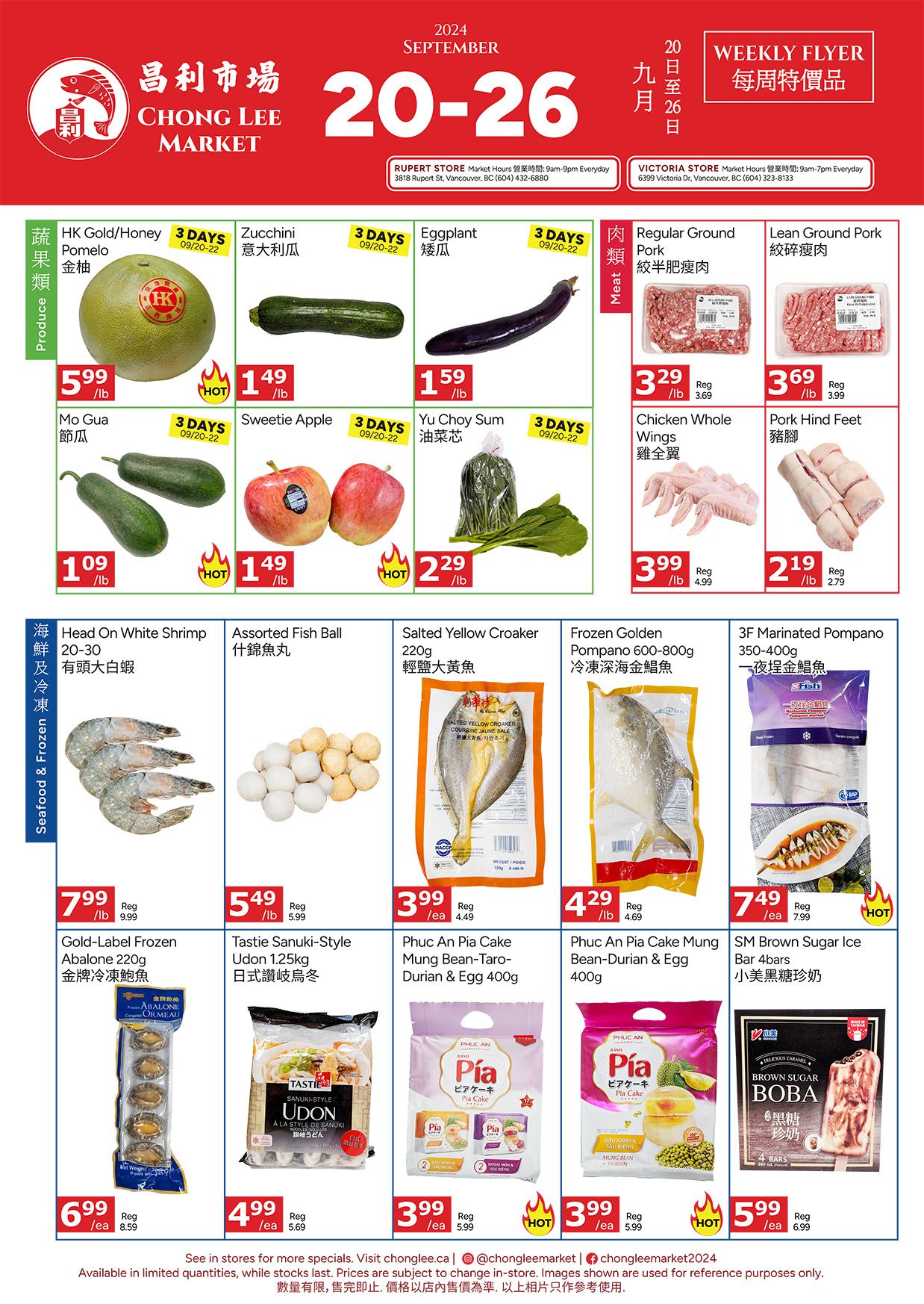 Chong Lee Market Flyer September 20 to 26