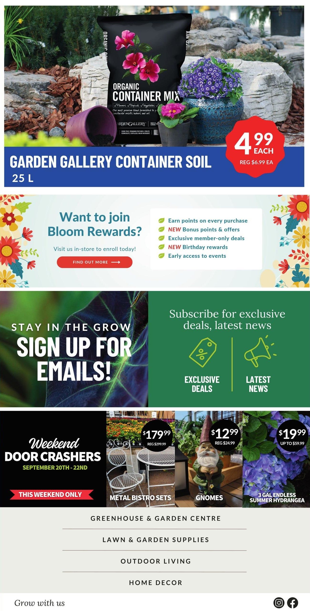 Lakeside Garden Gallery Flyer September 20 to 26