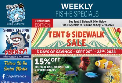 Big Al's (Edmonton) Weekly Specials September 20 to 22