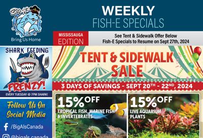 Big Al's (Mississauga) Weekly Specials September 20 to 22