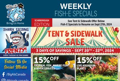 Big Al's (Scarborough) Weekly Specials September 20 to 22