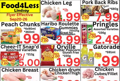 Food 4 Less (Lindsay) Flyer September 20 to 26