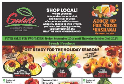 Galati Market Fresh Flyer September 20 to October 3