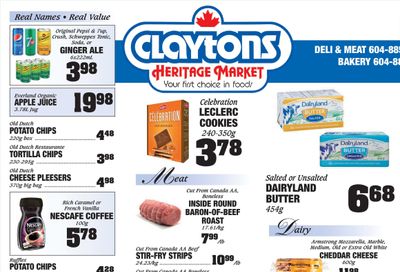 Claytons Heritage Market Flyer September 20 to 26