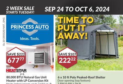 Princess Auto Flyer September 24 to October 6