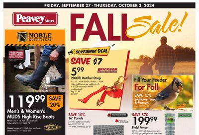 Peavey Mart Flyer September 27 to October 3