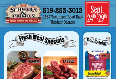 Schwab's & Primo's Flyer September 24 to 29