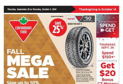 Canadian Tire (ON) Flyer September 26 to October 3