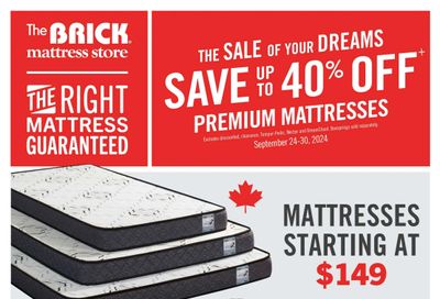 The Brick Mattress Store Flyer September 24 to 30