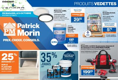 Patrick Morin Flyer September 26 to October 2