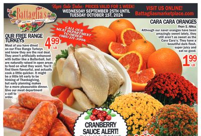 Battaglia's Marketplace Flyer September 25 to October 1