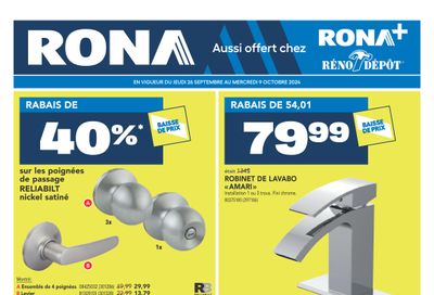 Rona & Rona+ (QC) Flyer September 26 to October 2