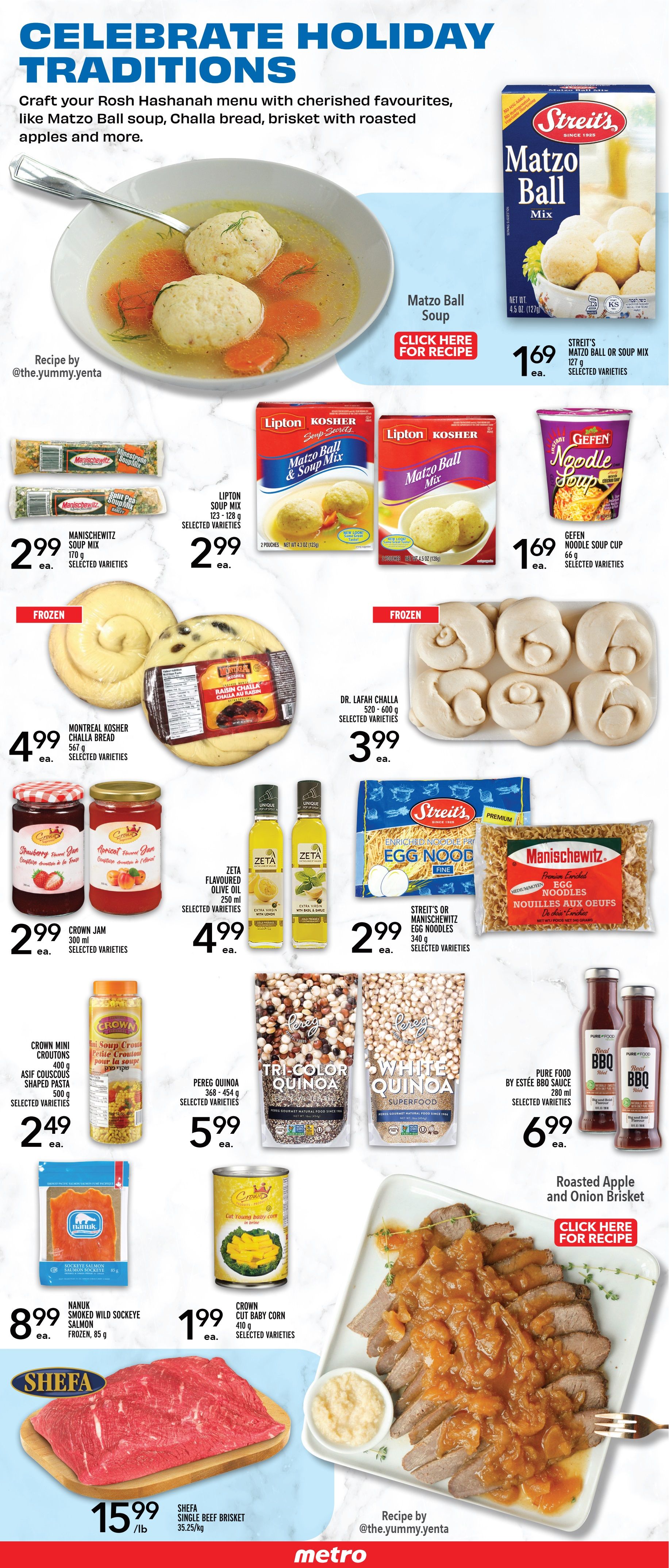 Metro (ON) Rosh Hashanah Flyer September 26 to October 2