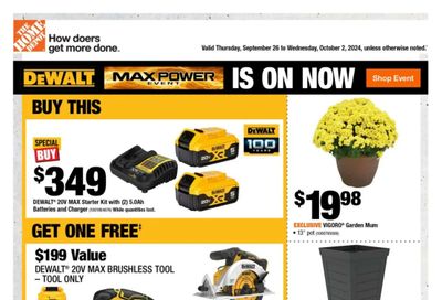 Home Depot (BC) Flyer September 26 to October 2