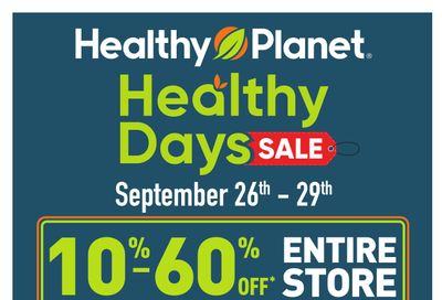 Healthy Planet Flyer September 26 to 29