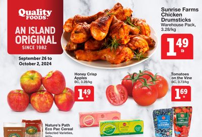 Quality Foods Flyer September 26 to October 2