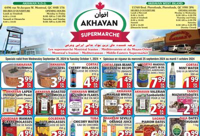 Akhavan Supermarche Flyer September 25 to October 1