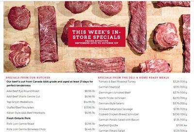 Denninger's Weekly Specials September 25 to October 1