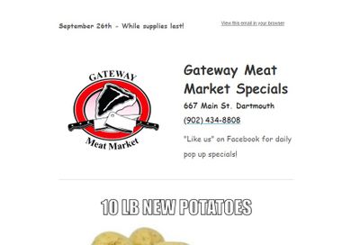 Gateway Meat Market Flyer September 26 to October 2