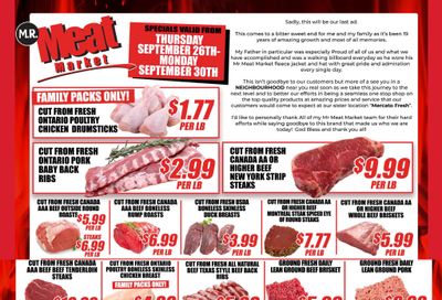 M.R. Meat Market Flyer September 26 to 30