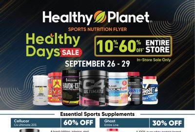 Healthy Planet Flyer September 26 to 29