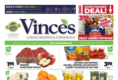 Vince's Market Flyer September 26 to October 9