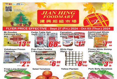 Jian Hing Foodmart (Scarborough) Flyer September 27 to October 3