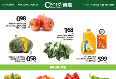 Centra Foods (Barrie) Flyer September 27 to October 3