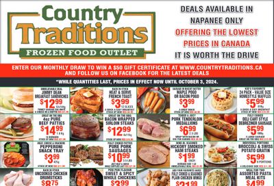 Country Traditions Flyer September 26 to October 3