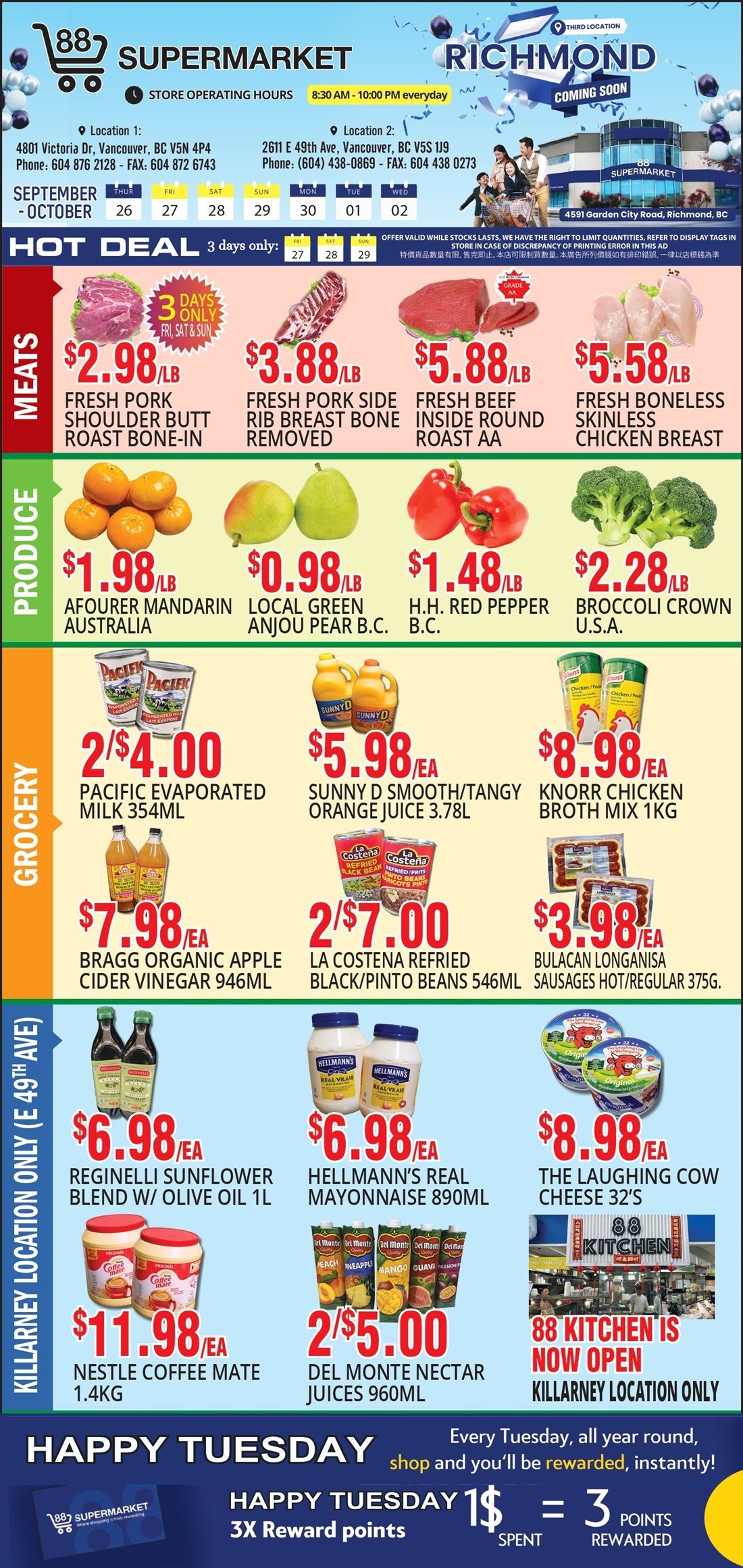 88 Supermarket Flyer September 26 to October 2