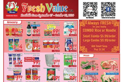 Fresh Value (Etobicoke) Flyer September 27 to October 3