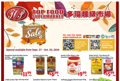 Top Food Supermarket Flyer September 27 to October 3