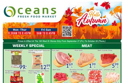 Oceans Fresh Food Market (West Dr., Brampton) Flyer September 27 to October 3