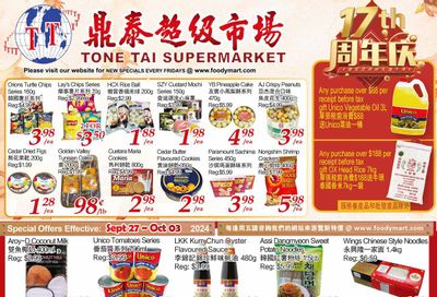 Tone Tai Supermarket Flyer September 27 to October 3