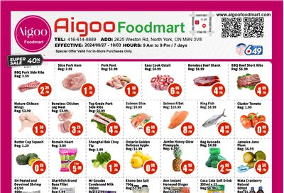 Aigoo Foodmart Flyer September 27 to October 3