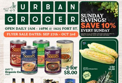 Urban Grocer Flyer September 27 to October 3