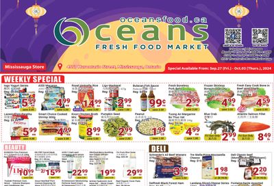 Oceans Fresh Food Market (Mississauga) Flyer September 27 to October 3