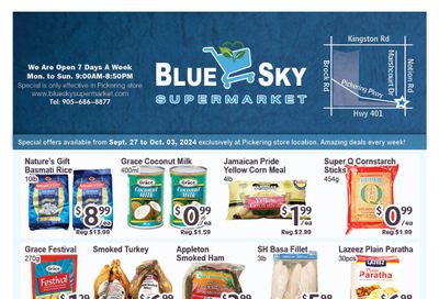 Blue Sky Supermarket (Pickering) Flyer September 27 to October 3