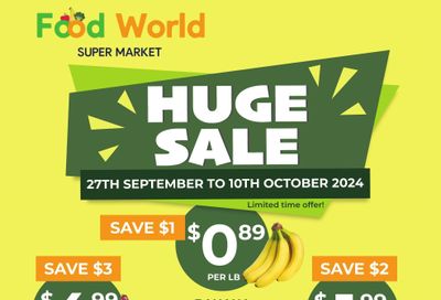 Food World Supermarket Flyer September 27 to October 10