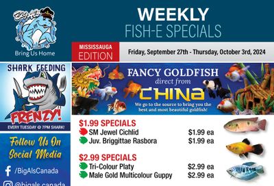 Big Al's (Mississauga) Weekly Specials September 27 to October 3