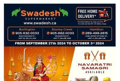 Swadesh Supermarket Flyer September 27 to October 3