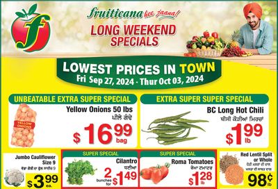 Fruiticana (Chestermere) Flyer September 27 to October 3