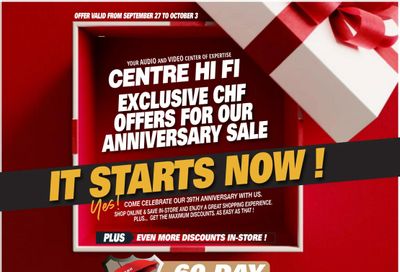 Centre Hi-Fi Flyer September 27 to October 3