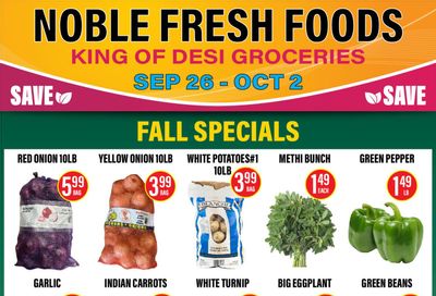 Noble Fresh Foods Flyer September 26 to October 2