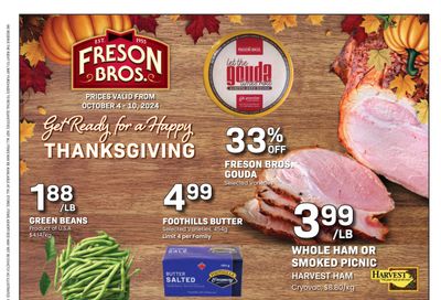 Freson Bros. Flyer October 4 to 10